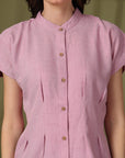 Mandarin Collar Cotton Top