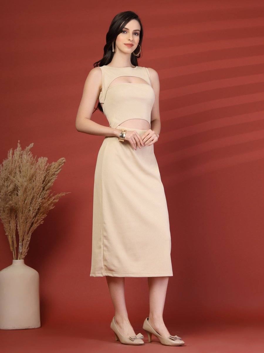 Women Sheath Midi Dress