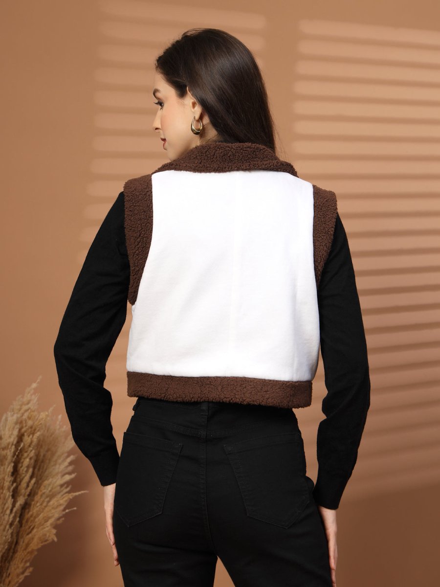 Women Fleece Open Front Jacket