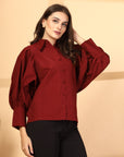 Women Opaque Casual Buttoned Top