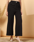 Women Loose Fit Pleated Trousers