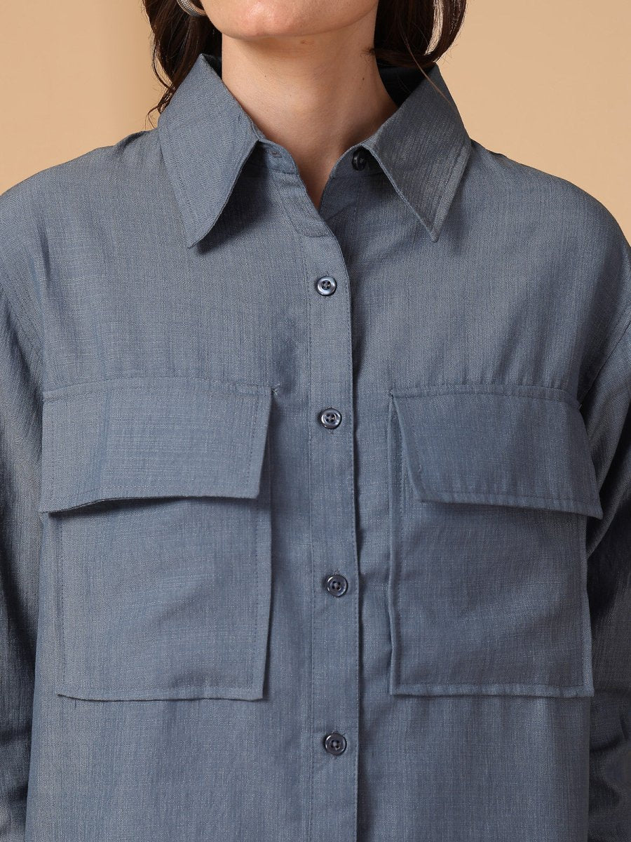 Women Opaque Casual Buttoned Top