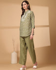 Embroidered Pure Cotton Top With Trouser Co-Ords