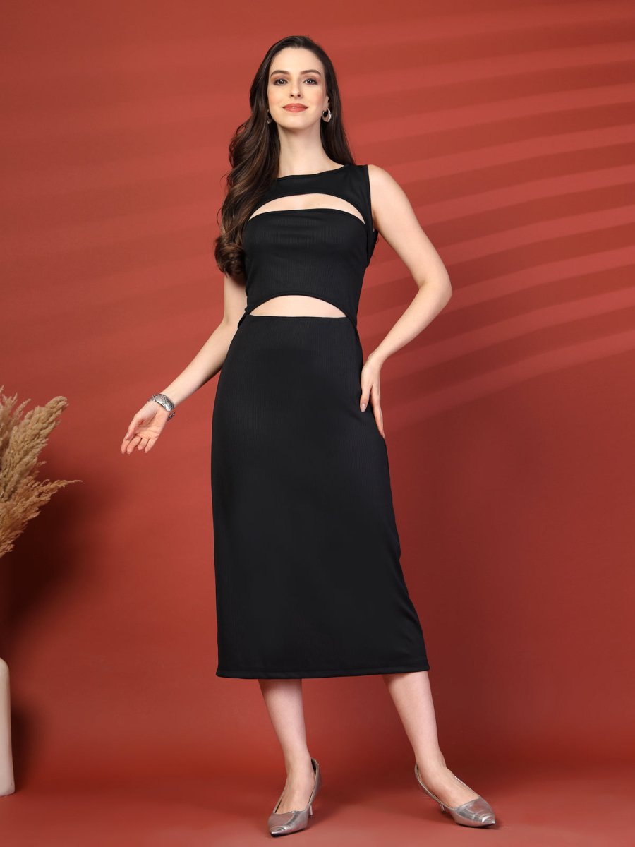 Women Sheath Midi Dress