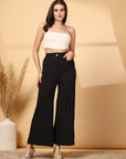 Women Loose Fit Pleated Trousers