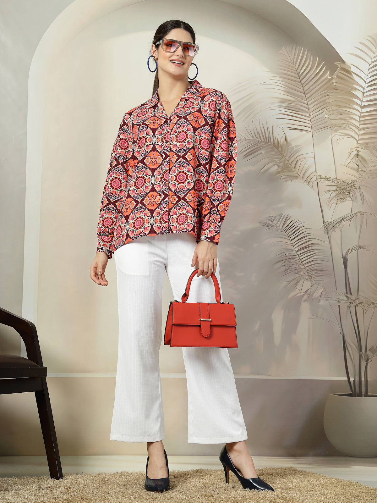 Multicoloured floral printed opaque Casual shirt