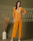 Embroidered Pure Cotton Top With Trouser Co-Ords