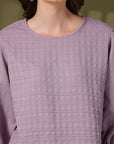 Solid Purple Round Neck top