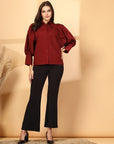Women Opaque Casual Buttoned Top
