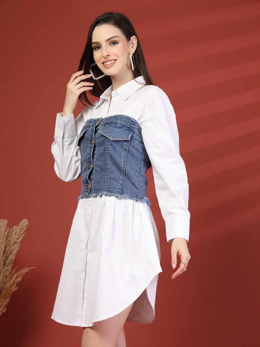 Women Layered Shirt Dress