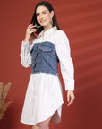 Women Layered Shirt Dress