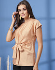 Peach Peach-coloured regular top