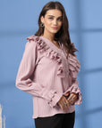 Pink Women Opaque Casual Shirt