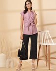 Pink Pink Solid regular top