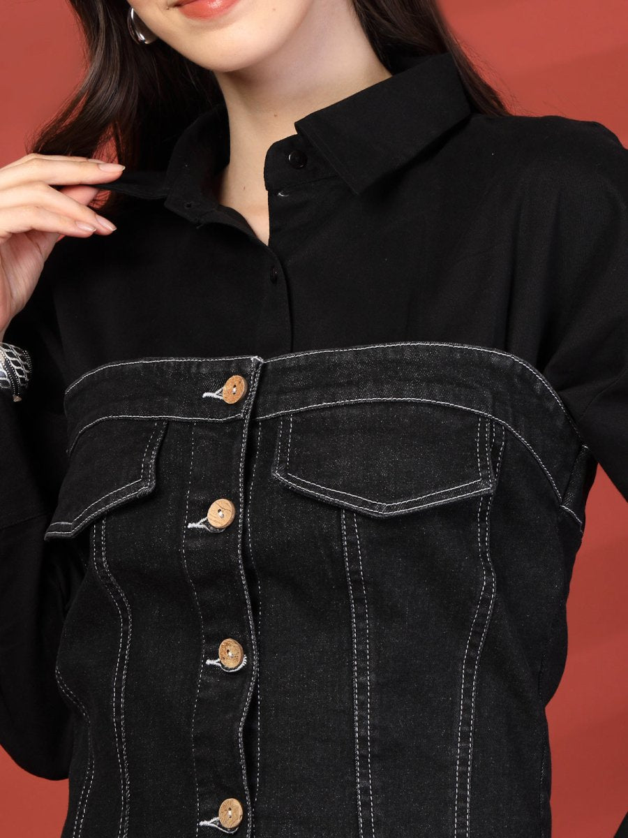 Women Shirt Mini Dress