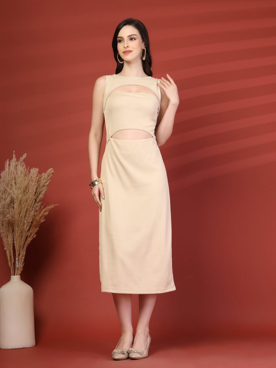 Women Sheath Midi Dress