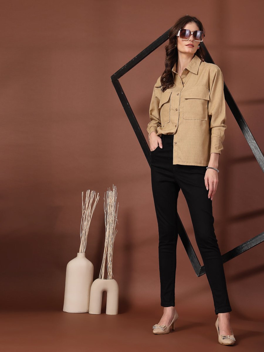 Women Opaque Casual Buttoned Top
