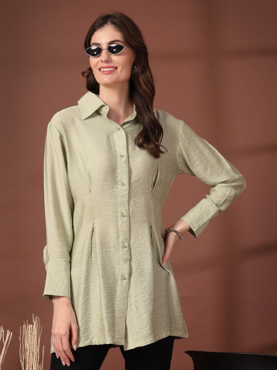 Women Standard Opaque Casual Buttoned Top