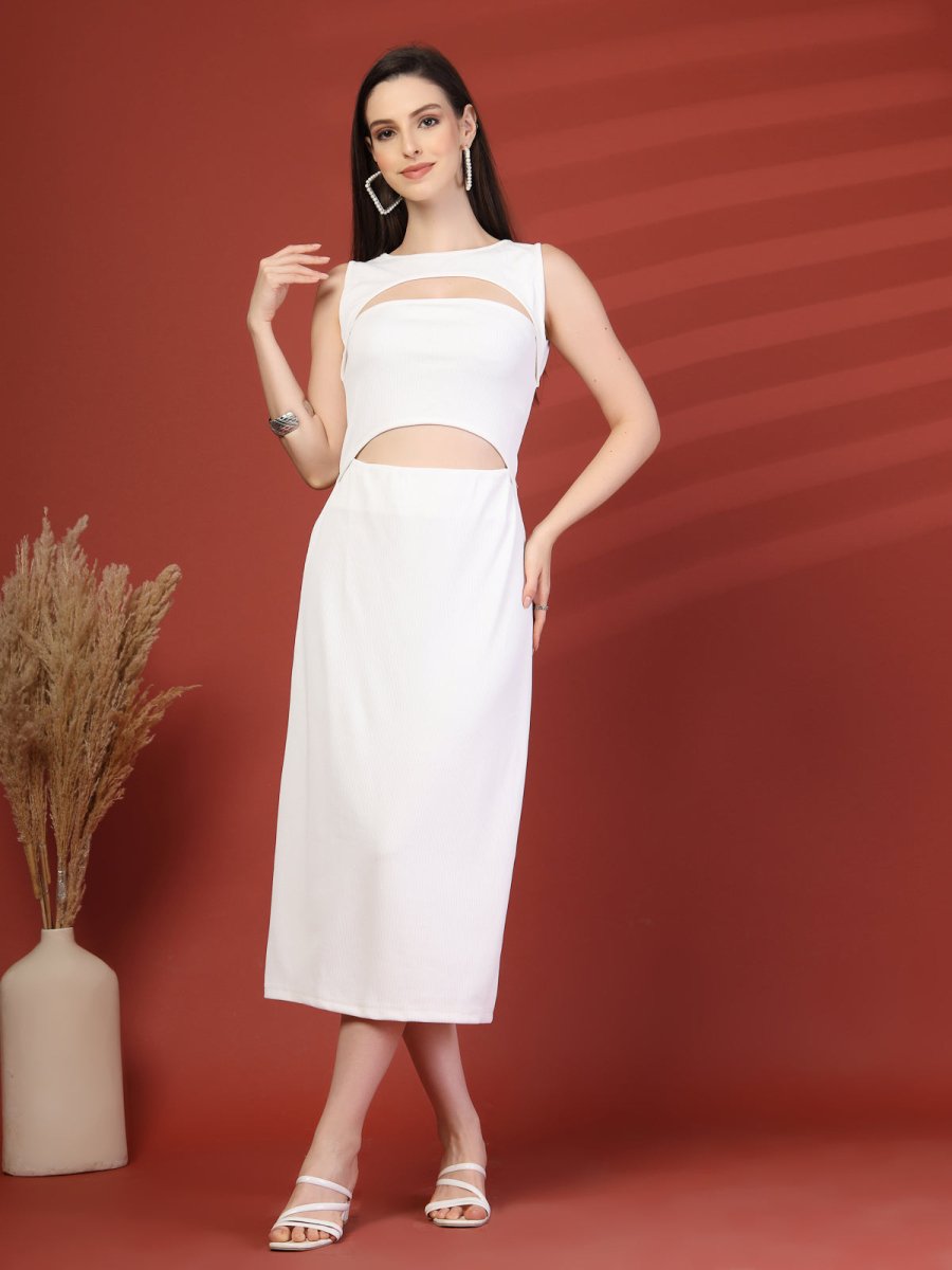 Women Sheath Midi Dress