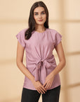 Pink Pink Solid regular top