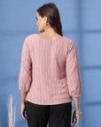 Pink Puff Sleeve Top