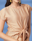 Peach Peach-coloured regular top