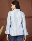 Women Opaque Striped Casual Shirt