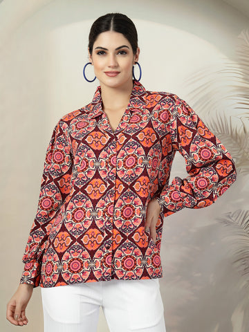 Multicoloured floral printed opaque Casual shirt