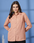 Pink Women Opaque Casual Shirt