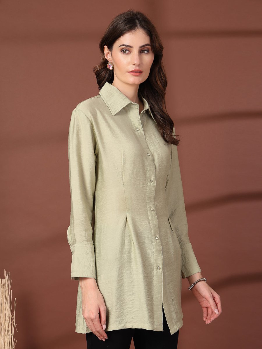 Women Standard Opaque Casual Buttoned Top