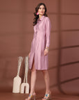 Pink Fit & Flare Midi Dress