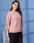 Pink Puff Sleeve Top