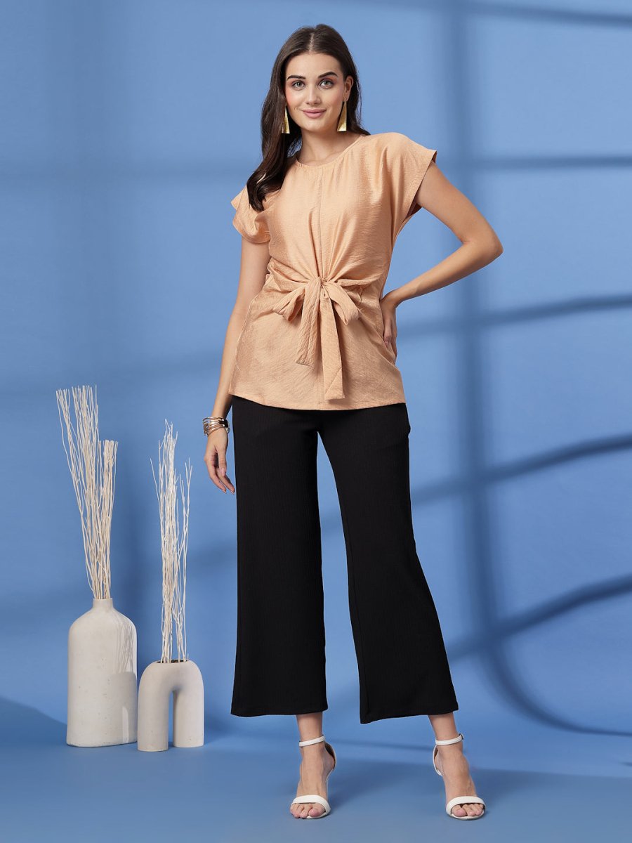 Peach Peach-coloured regular top