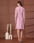 Pink Fit & Flare Midi Dress