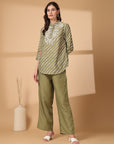 Embroidered Pure Cotton Top With Trouser Co-Ords