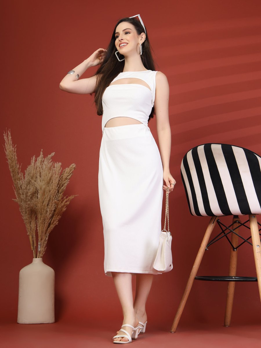 Women Sheath Midi Dress