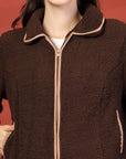 Women Fleece Open Front Jacket