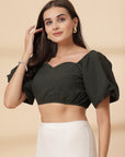 Black Cotton Crop Top