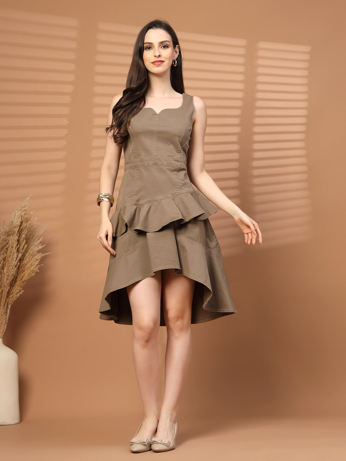 Women Ruffled Fit &amp; Flare Dress