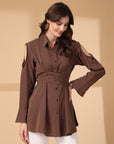 Women Opaque Casual Buttoned Top