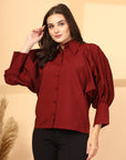 Women Opaque Casual Buttoned Top