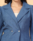 Pure Cotton Notched Lapel Blazer With Trousers Co-Ords