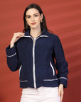 Women Fleece Open Front Jacket