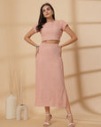 Pink Top With Skirt Co-Ords