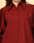 Women Opaque Casual Buttoned Top