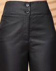 Black Solid Regular Trousers Women Loose Fit Trousers