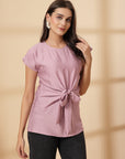 Pink Pink Solid regular top