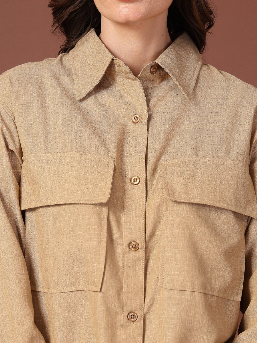 Women Opaque Casual Buttoned Top