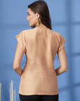 Peach Peach-coloured regular top