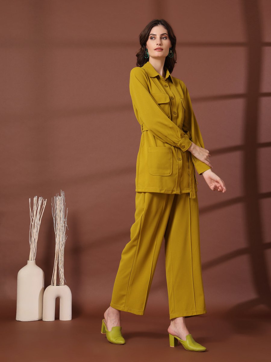 Shirt Collar Shirt &amp; Trousers Co-Ords